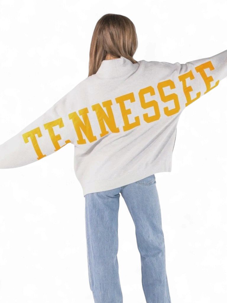 Tennessee Mock Neck Pullover Oversized Sweatshirt