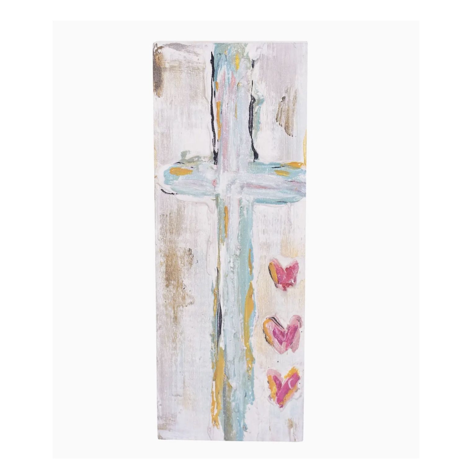 Hearts Cross Wood Block
