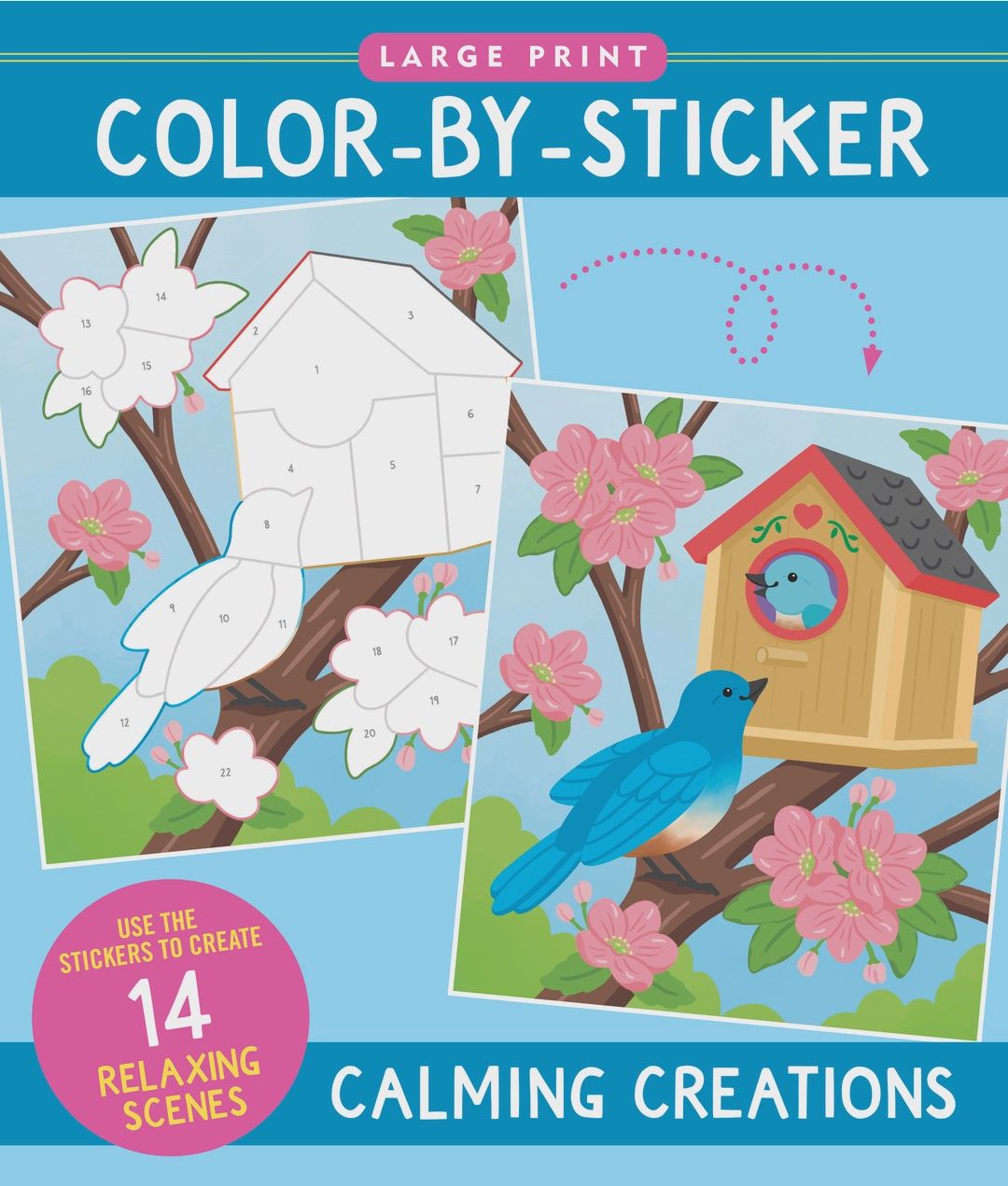 Large Print Color By Sticker, Style: Calming Creations