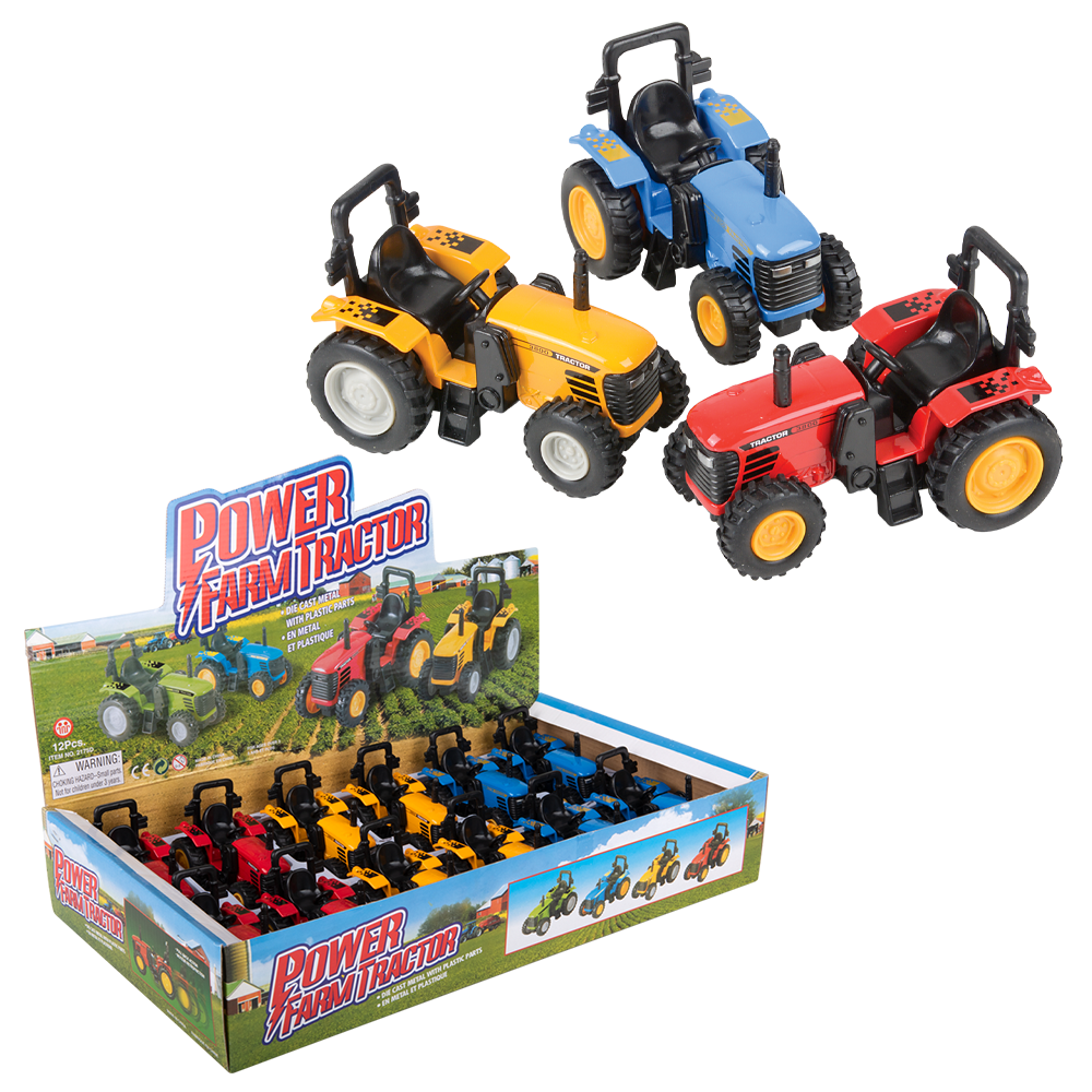 Diecast Pullback Farm Tractor