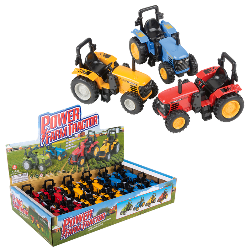 Diecast Pullback Farm Tractor
