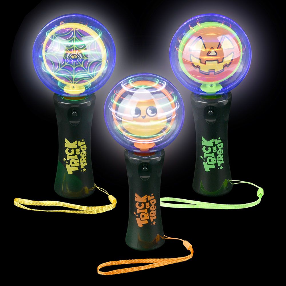 Light Up Halloween Magic Ball Wand 7.25in