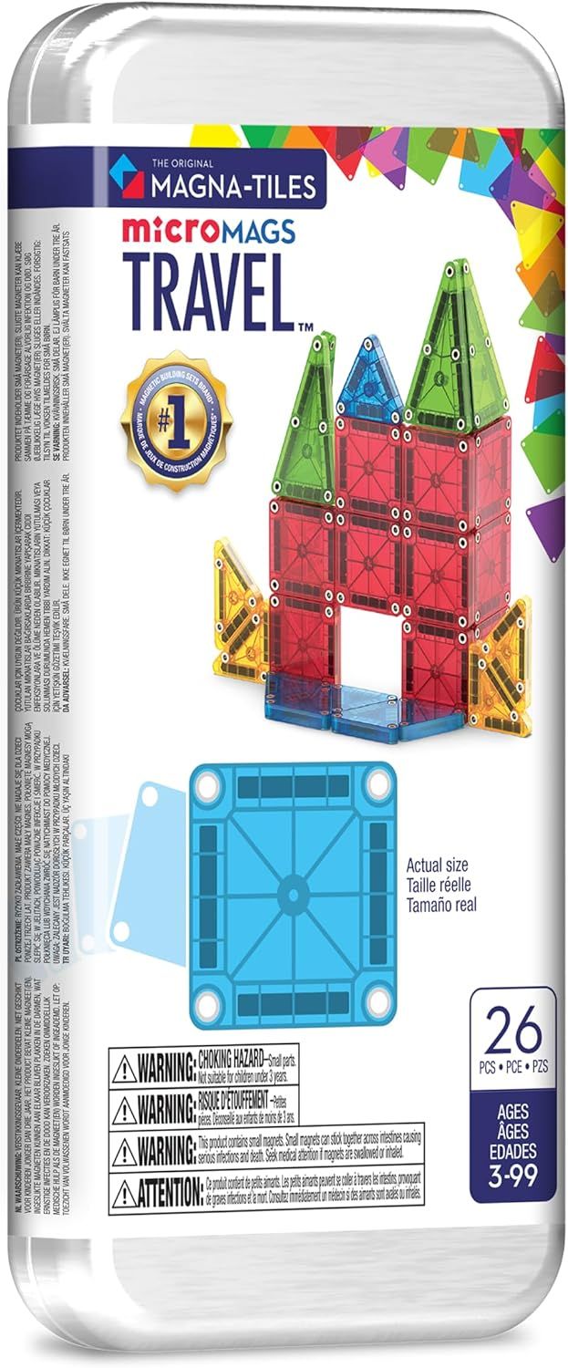 Magna-Tiles MicroMags 26 Piece Bold Colors