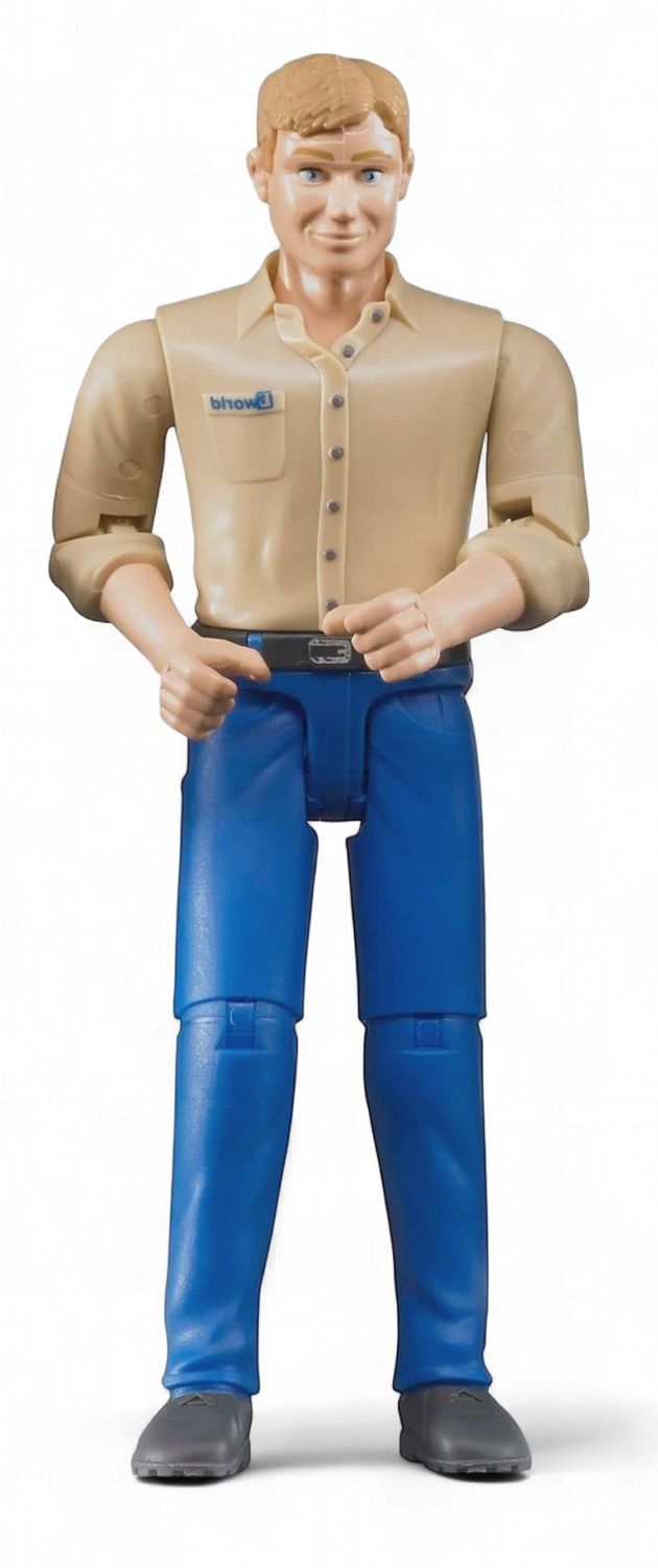 Man, light skin, blue jeans
