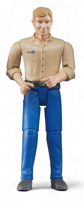 Man, light skin, blue jeans