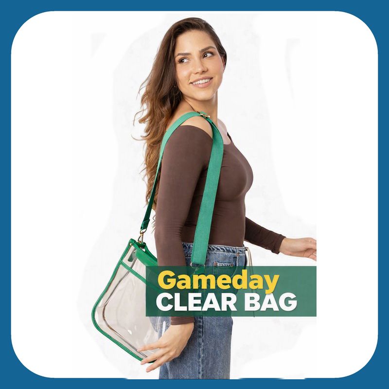 Posie Clear Crossbody Bag – Vegan Leather Trim | M2168CR