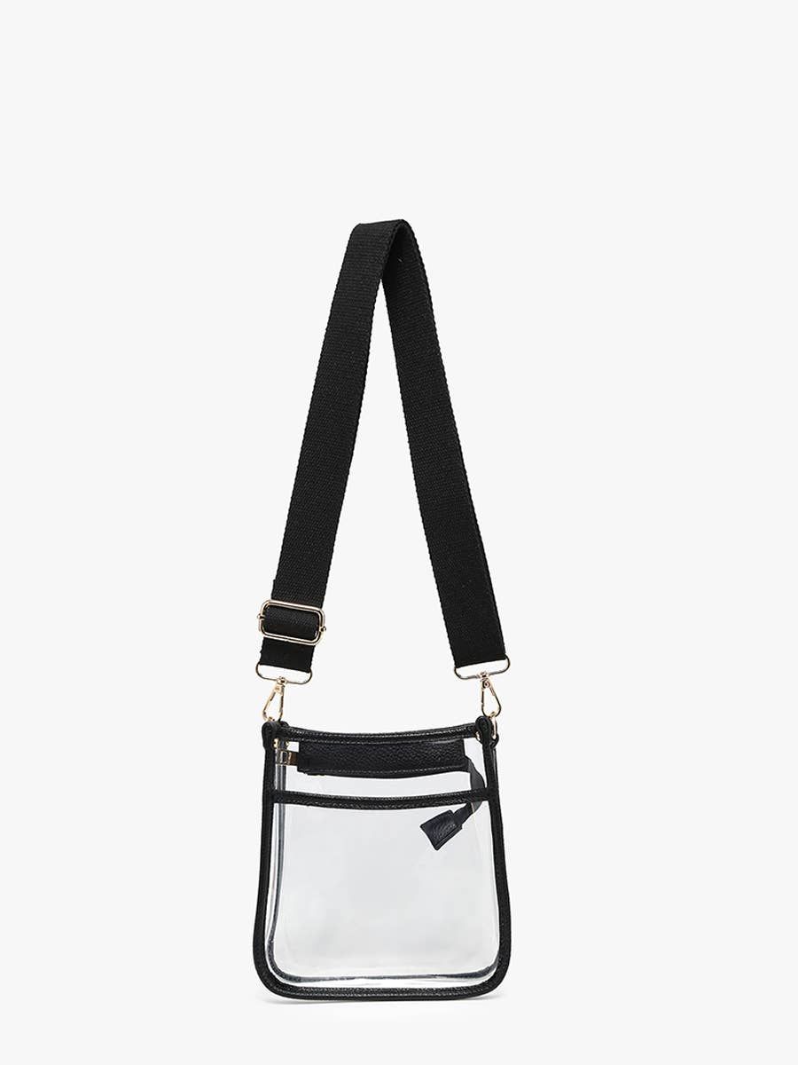 Selah Clear Stadium Crossbody Bag | M2865, Color: Black