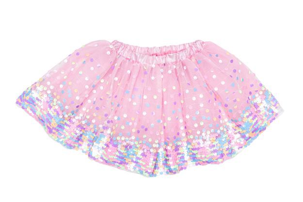 Party Fun Sequins Skirt, Pink/Neon, Size 4-6