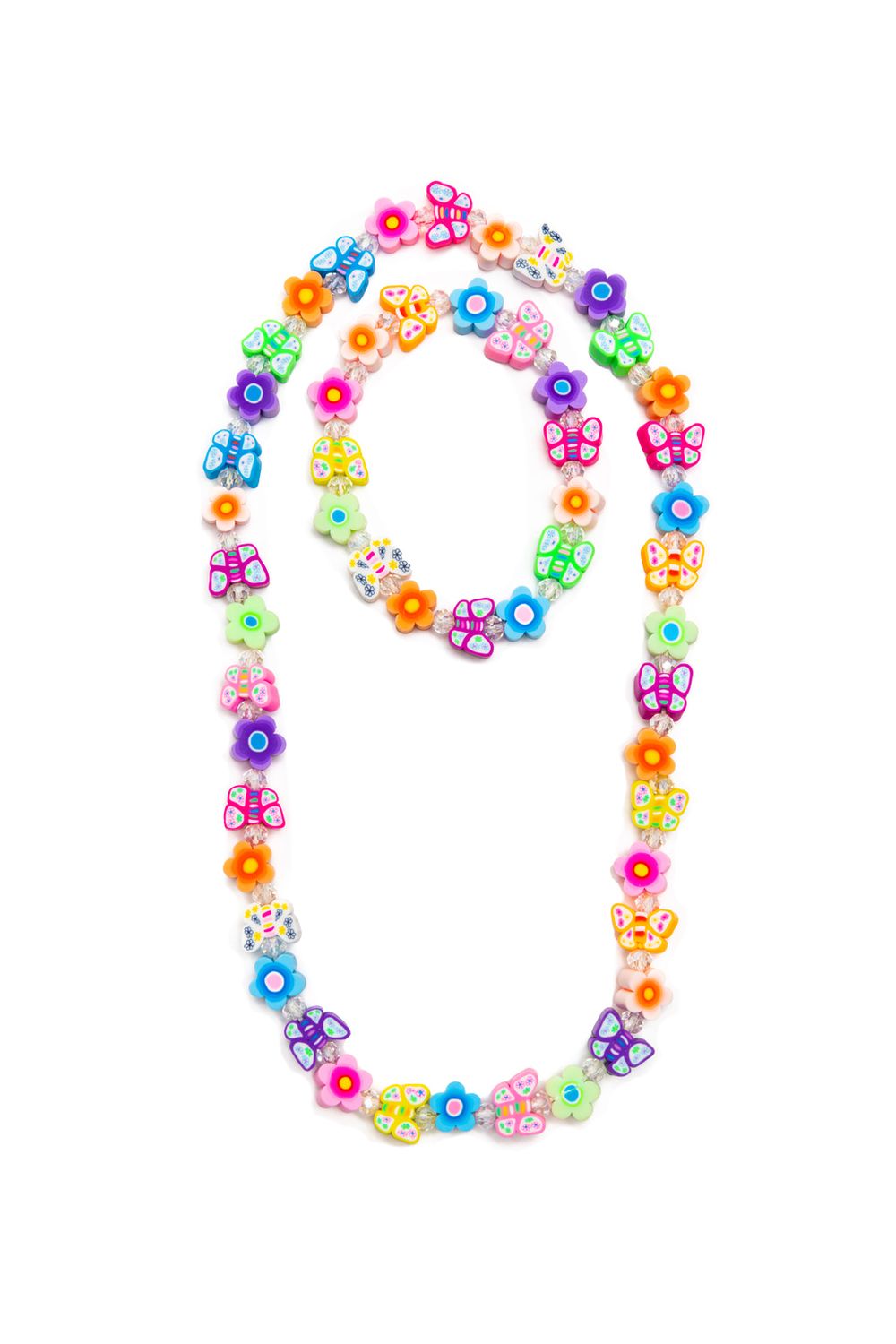 Flutter Flowers Necklace &amp; Bracelet Set, 2pc