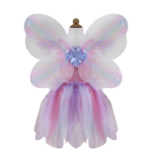 Butterfly Dress &amp; Wings With Wand, Pink/Multi