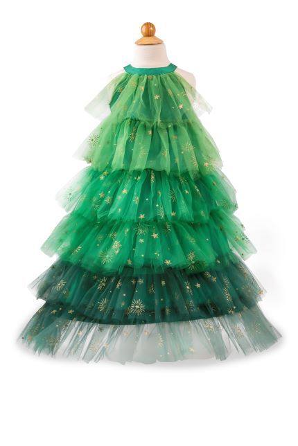 Christmas Tree Dress &amp; Headpiece-Green