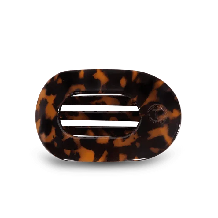 Round Flat Hair Clip / Medium, Style: Tortoise