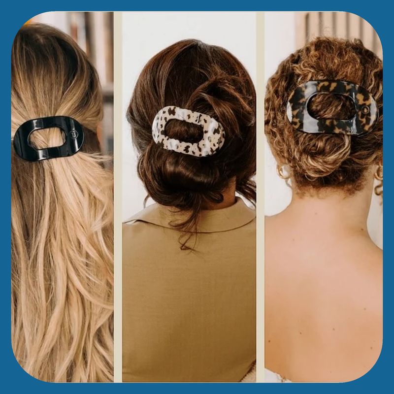 Round Flat Hair Clip / Large