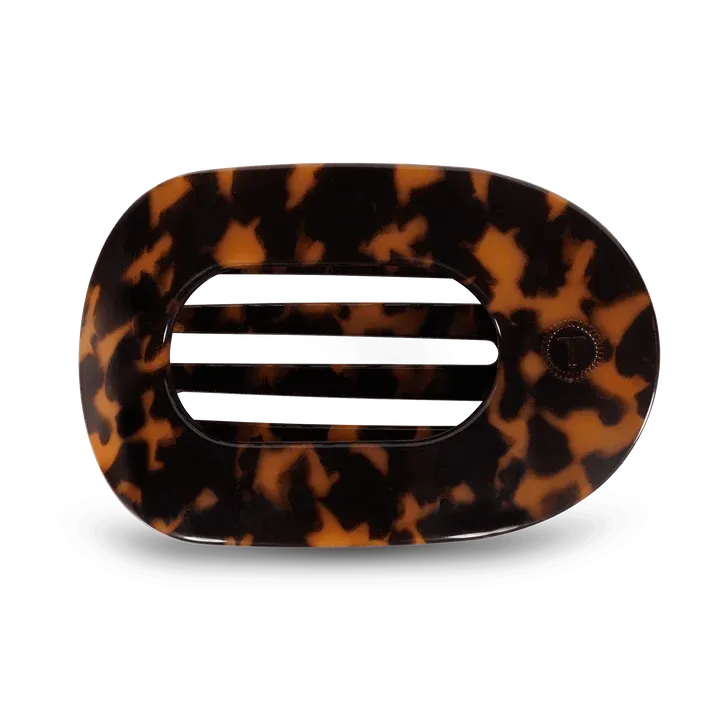Round Flat Hair Clip / Large, Style: Tortoise