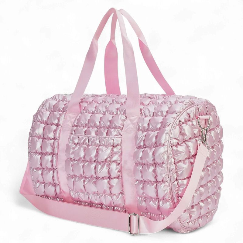 Icy Rose Puffer Duffel Bag