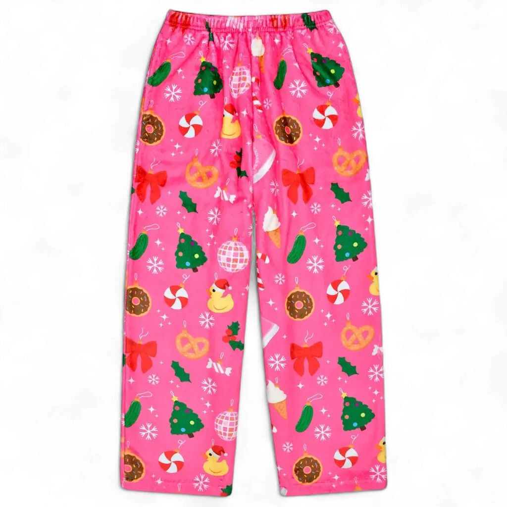 Dazzling Ornaments Plush Pants