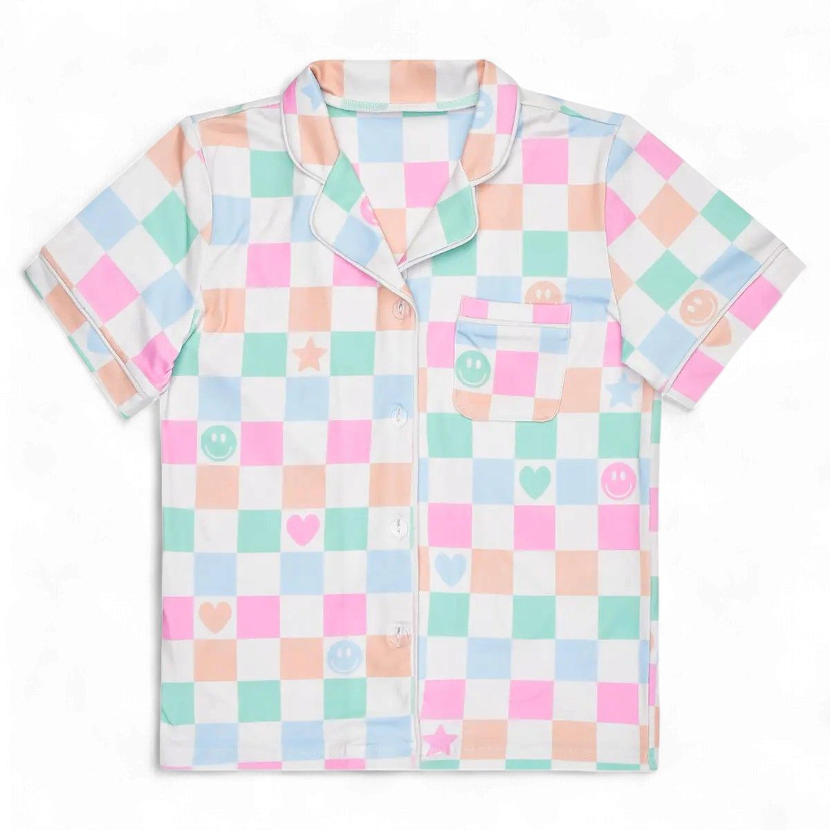 Smiley Check Shorts Lounge Set