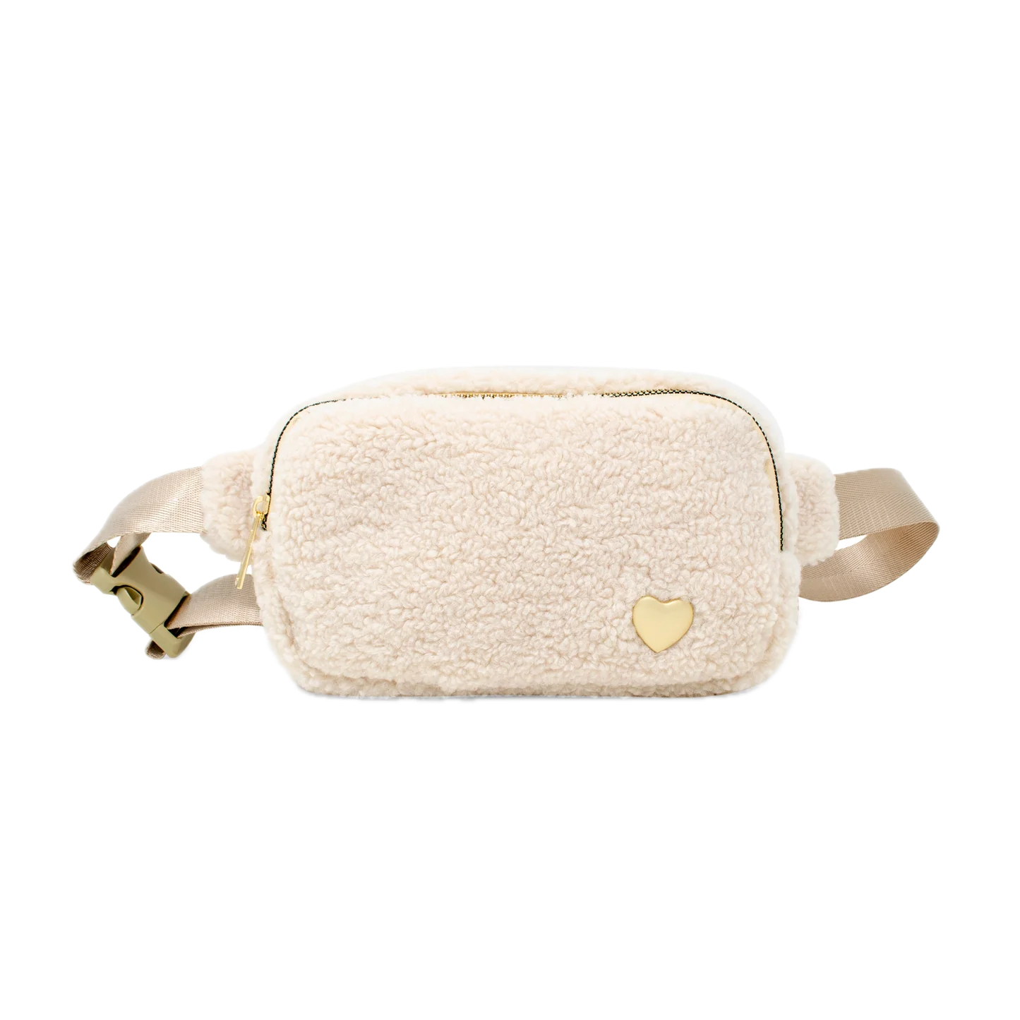 Fuzzy Crossbody Sling Bag, Color: Beige