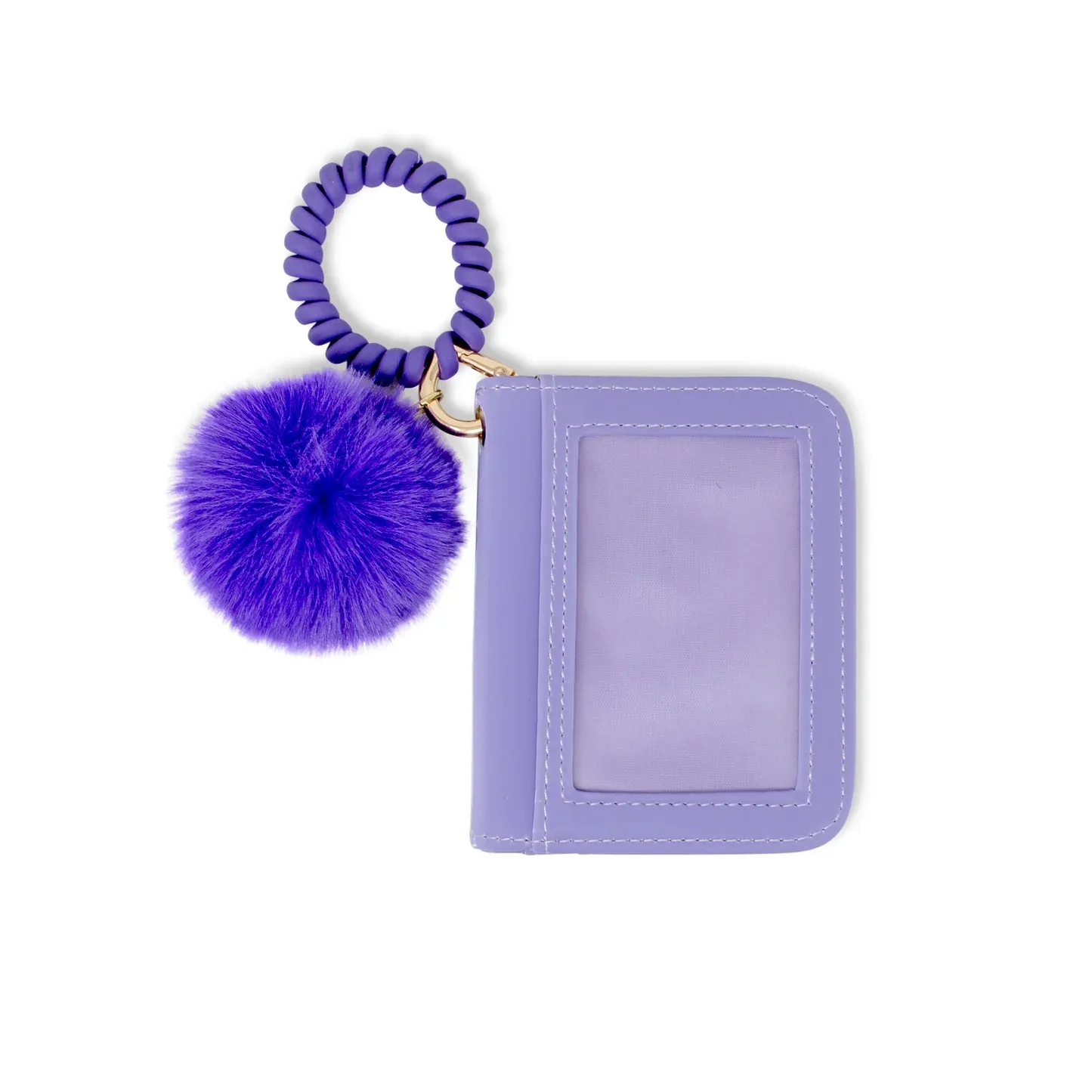 Pom Pom Pop ID Wallet, Color: Purple