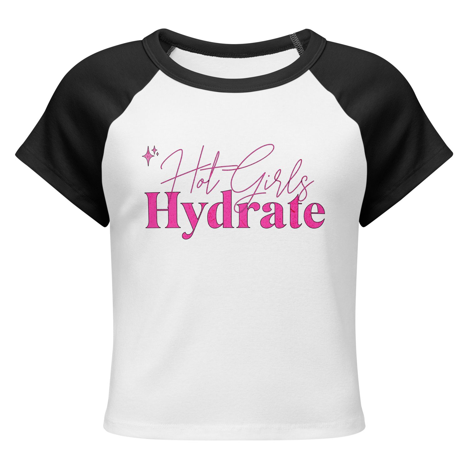 Hot Girls Hydrate, Color: White/Black, Size: Medium