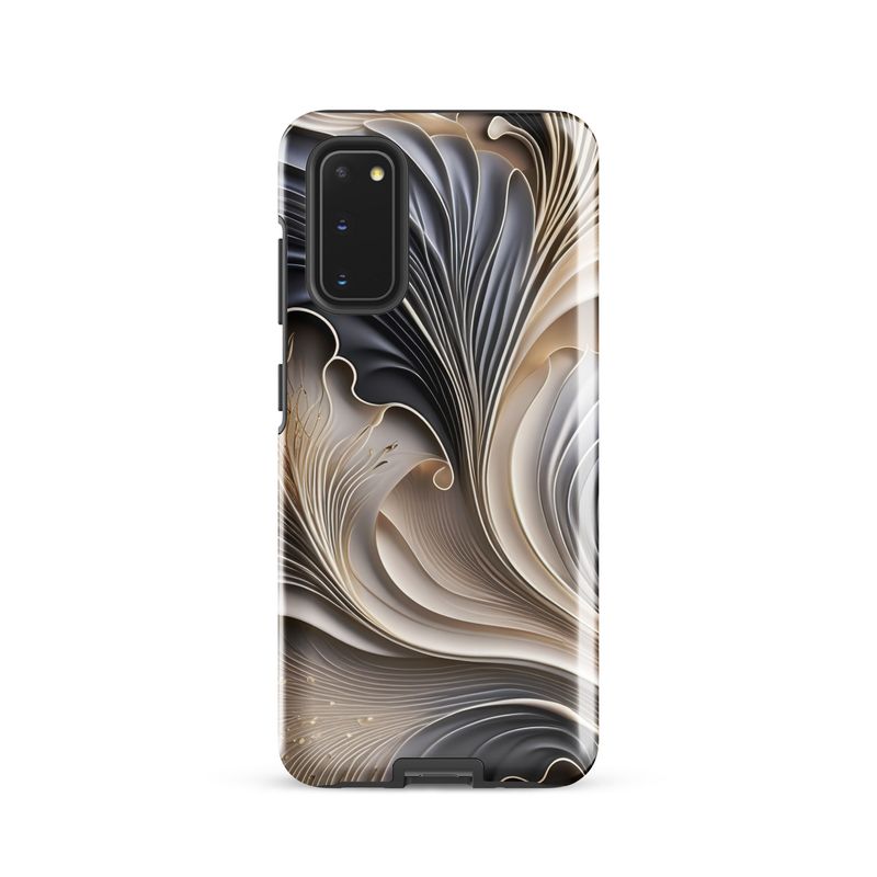 Timeless Harmony-Cream and Black Abstract Flow
