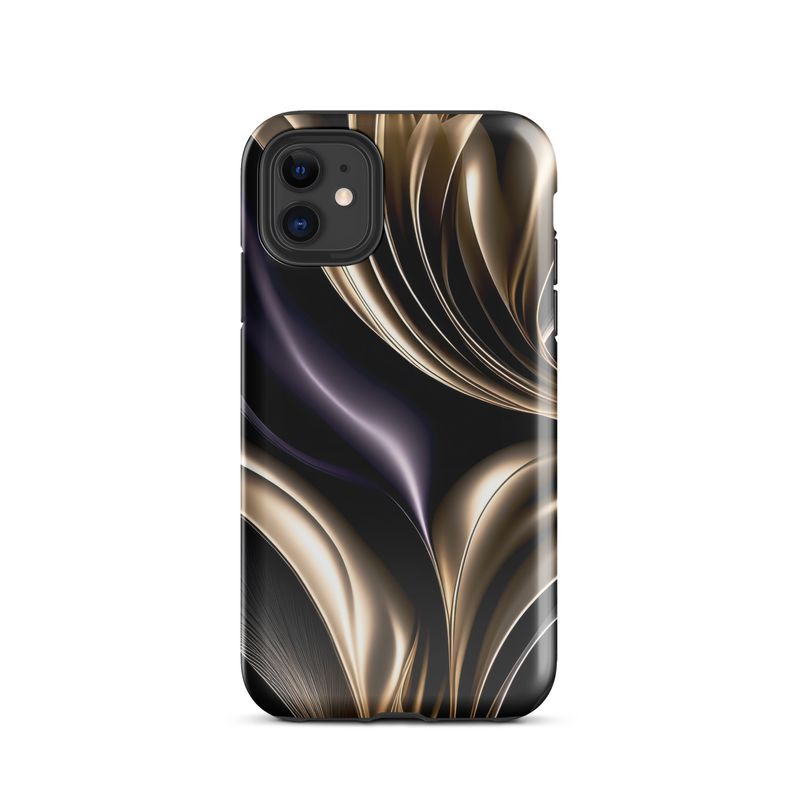 Golden Flow - Luxurious Black and Gold Abstract