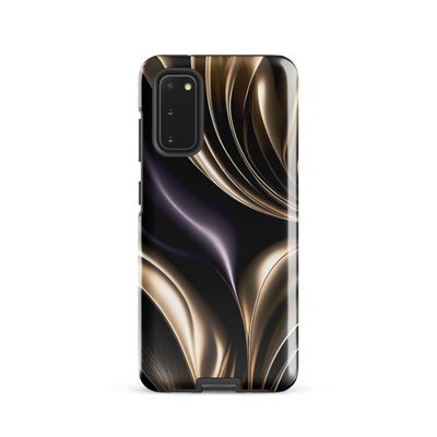 Golden Flow - Luxurious Black and Gold Abstract Tough case for Samsung®