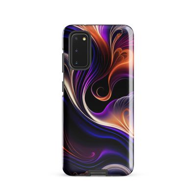 Fiery Waves - Bold Purple, Orange, and Gold Abstract Tough case for Samsung®