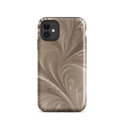 Cream Swirl - Soft Beige Abstract Flowing Design Tough Case for iPhone®