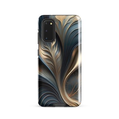 Emerald Whisper - Teal and Gold Abstract Floral Art Tough case for Samsung®