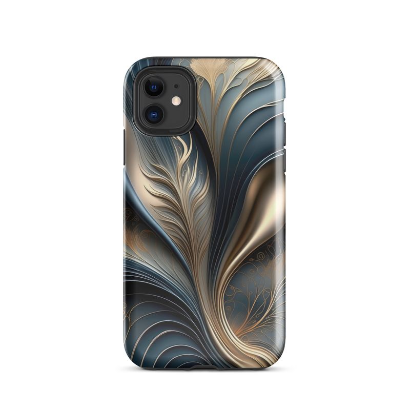 Emerald Whisper - Teal and Gold Abstract Floral Art