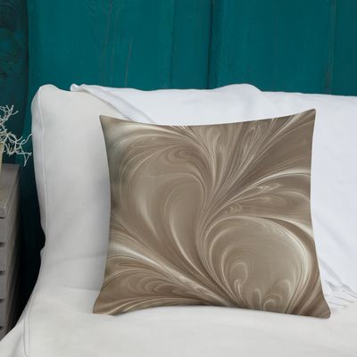 Cream Swirl - Soft Beige Abstract Flowing Design