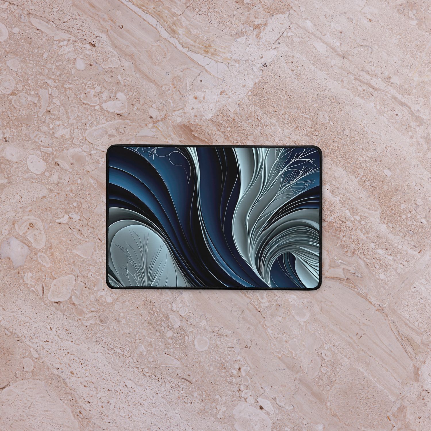 Golden Air – Indigo Flowing Abstract