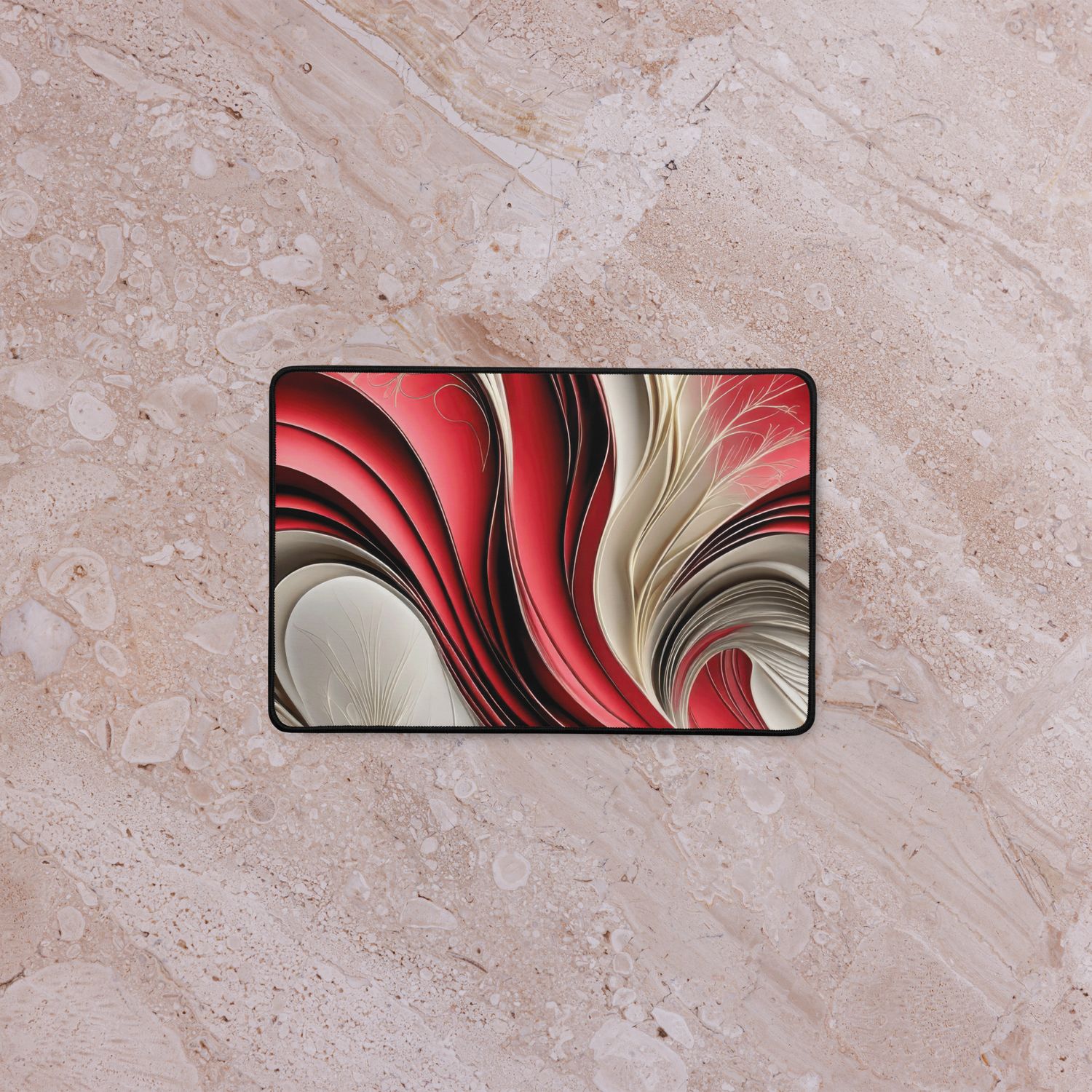 Golden Air – Cranberry &amp; Champagne Flowing Abstract