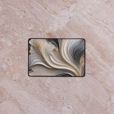 Timeless Harmony Cream and Black Abstract Flow