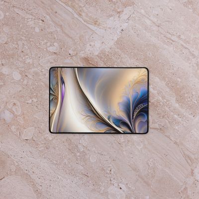 Golden Flow - Abstract Blue and Gold Fluid Art