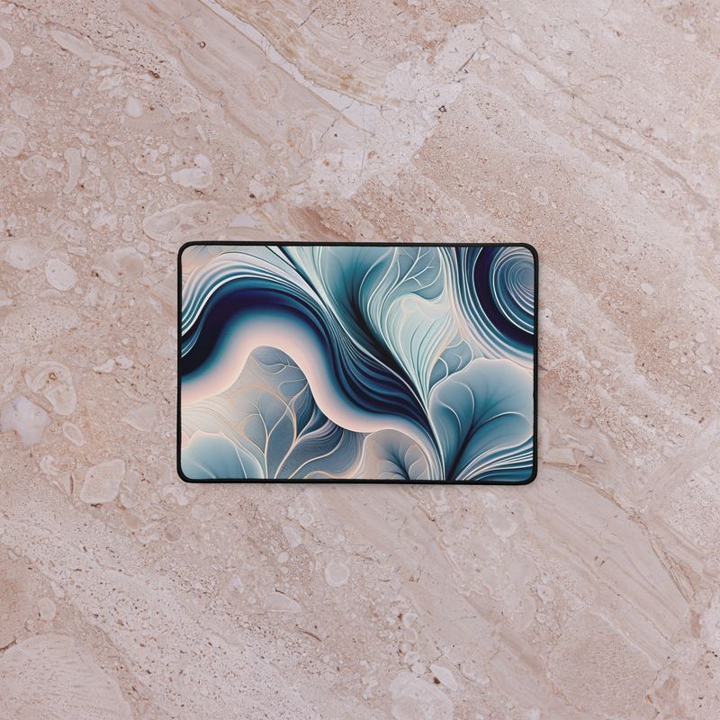 Whispering Waves Soft Blue and Teal Abstract
