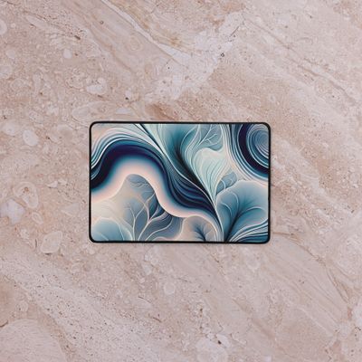 Whispering Waves Soft Blue and Teal Abstract Whispering Waves Soft Blue and Teal Abstract