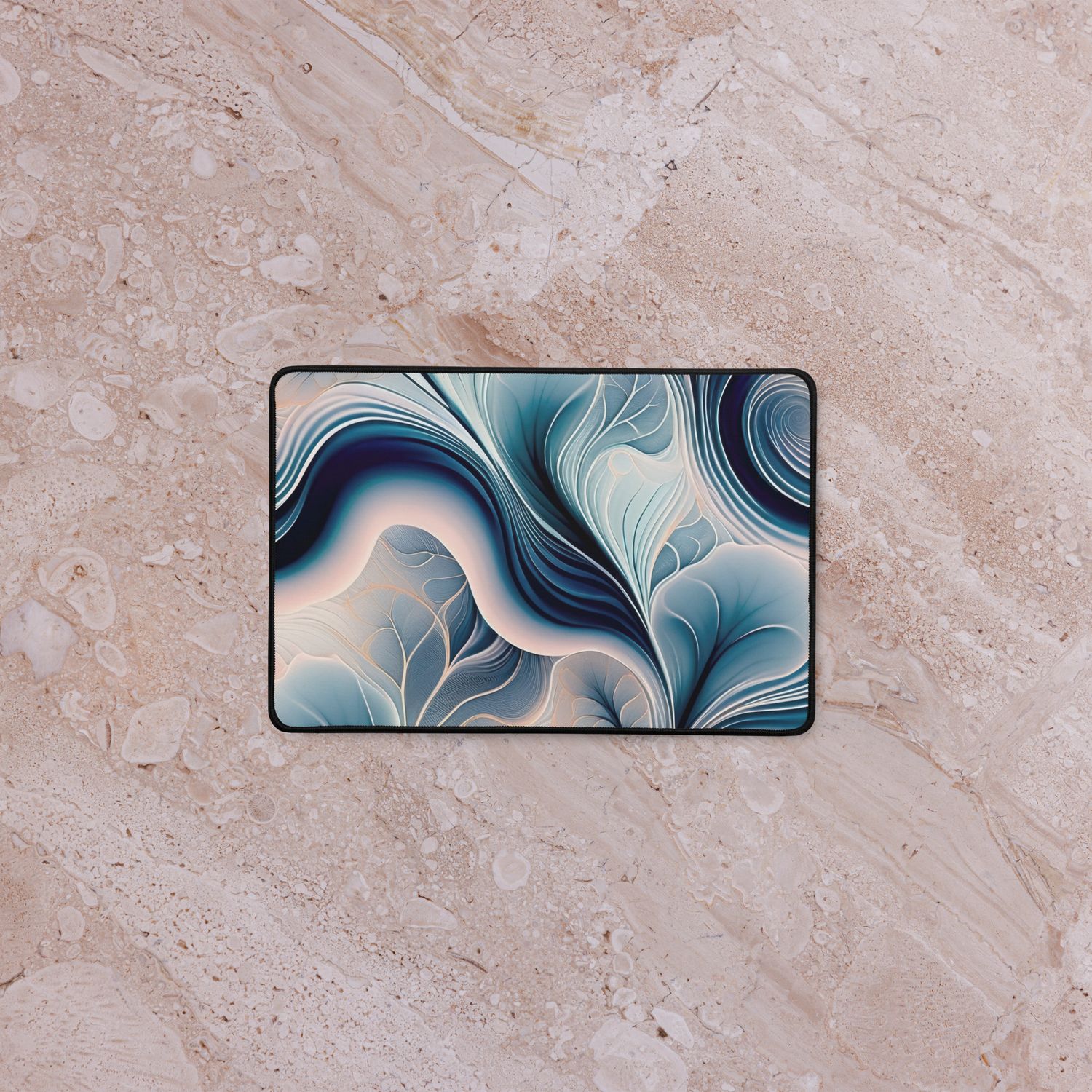 Whispering Waves Soft Blue and Teal Abstract