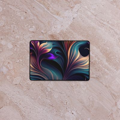 Vibrant Bloom - Fiery Orange, Teal, and Purple Abstract