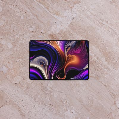 Fiery Waves - Bold Purple, Orange, and Gold Abstract