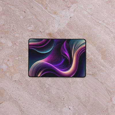 Twilight Flow-Purple, Teal, and Gold Abstract
