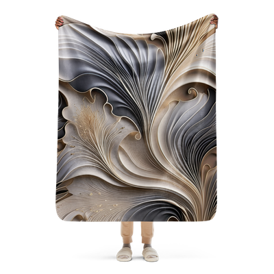 Timeless Harmony Cream and Black Abstract Flow