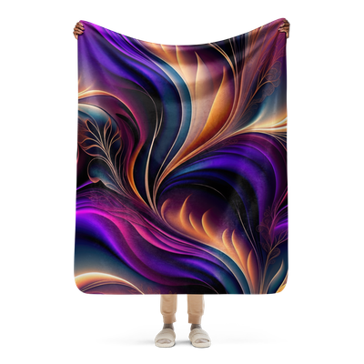 Phoenix Flames-Vibrant Purple, Orange, and Gold Abstract