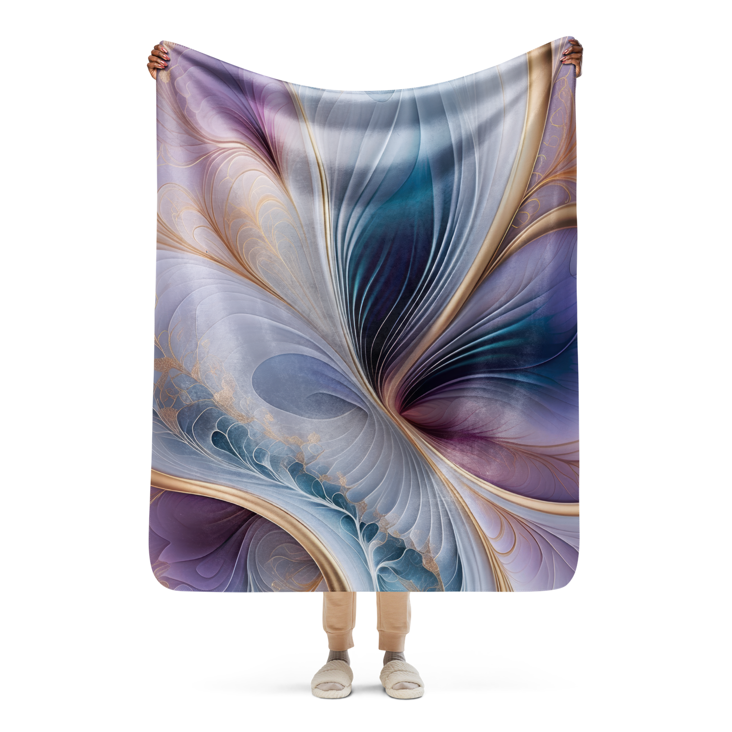 Serenity Flow Pastel Blues and Purples Abstract
