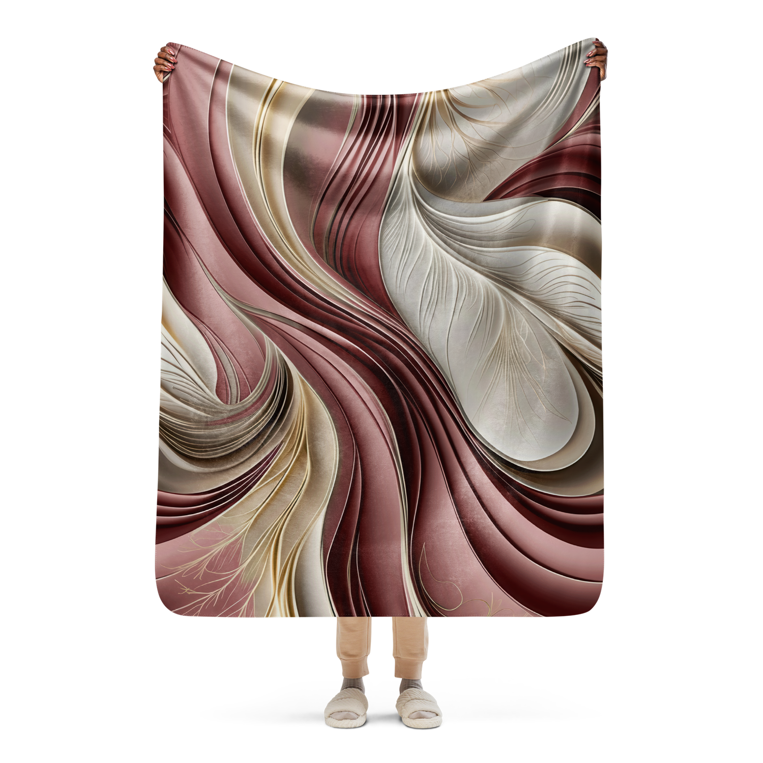 Golden Air – Rose Champagne Flowing Abstract