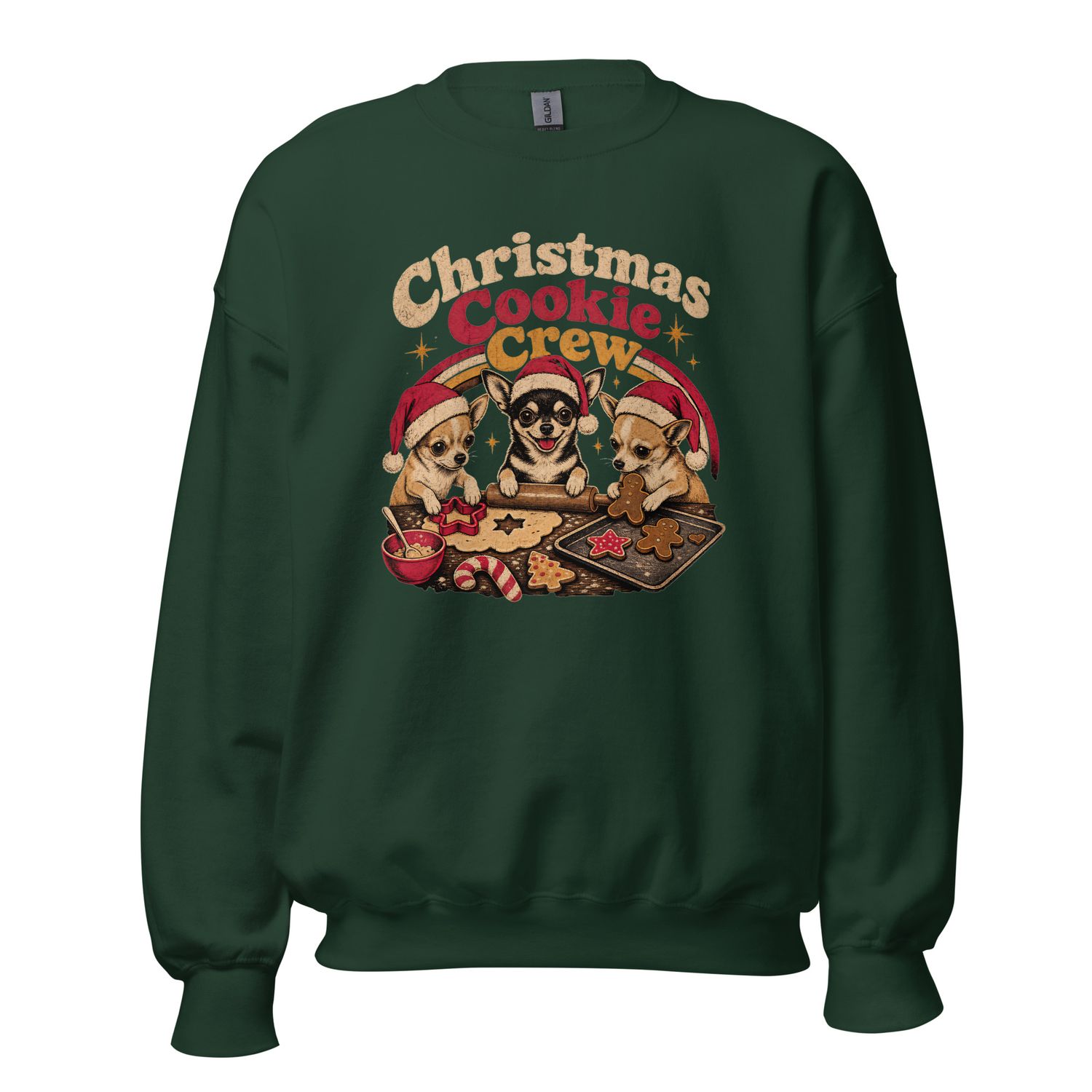 Christmas Cookie Crew, Color: Forest Green, Size: Medium