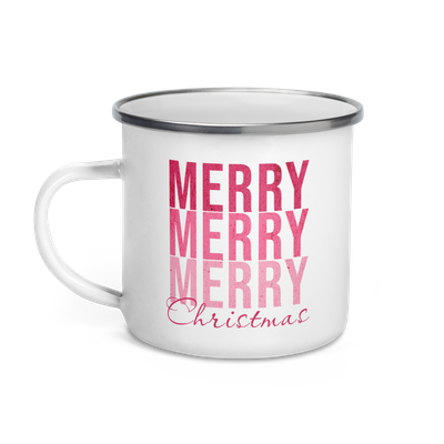 Three Times The Merry Christmas Pink