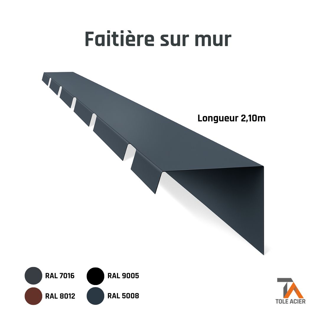 Faitière sur mur