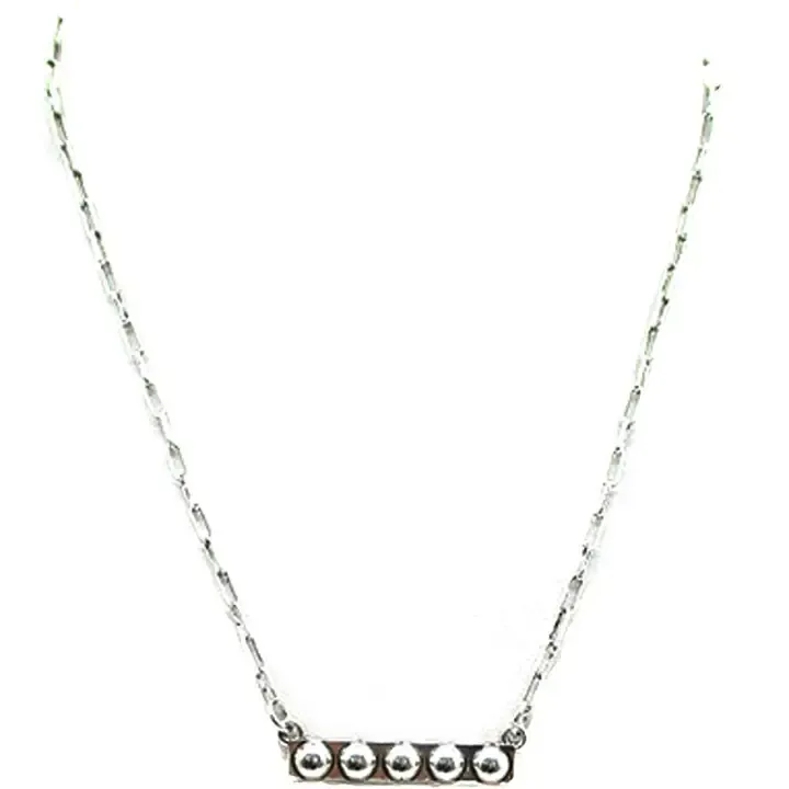 Sw Bubble Bar Neck Silver